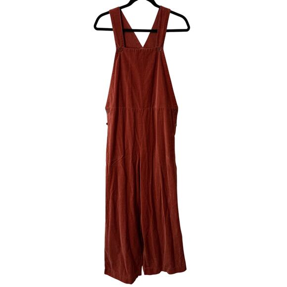 People Tree Pants - People Tree Women's Jessie Wide Leg Jumpsuit Overall Organic Cotton Red Brick 6